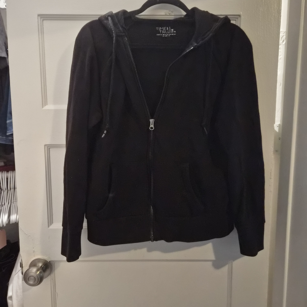 Time and Tru Black Zip-Up Hoodie